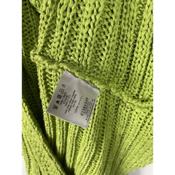Per Una Women’s Large Green V-Neck Sweater Made In Italy - Picture 7 of 10
